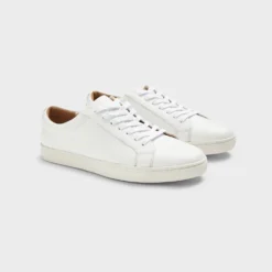 Wholesale 🌟 Academy Brand Academy Leather Trainer  White 🎉