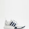 Brand new ⌛ Adidas Originals NMD_R1 - Unisex white, Crew Navy & Grey Two ❤️