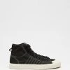 Cheap 🎁 Adidas Originals Nizza RF Hi Shoes - Men's Core Black, Cloud White & Off-White 🥰