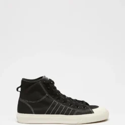 Cheap 🎁 Adidas Originals Nizza RF Hi Shoes - Men's Core Black, Cloud White & Off-White 🥰