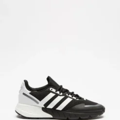 Promo 🎉 Adidas Originals ZX 1K Boost Sneakers - Unisex Core Black, Cloud White, Black & Silver Metallic ⌛