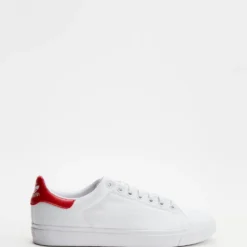 Best Pirce ⌛ Adidas Originals Stan Smith Vulcanised - Unisex White, White & Scarlet ❤️
