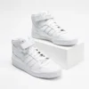Best Sale ⌛ Adidas Originals Forum Mid 🎁 Shoes - Unisex Cloud White, Cloud White & Cloud White 👏