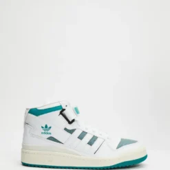 Budget ❤️ Adidas Originals Forum Mid 💯 Shoes - Unisex - THE ICONIC Exclusive Footwear White, Off White & EQT Green ✨