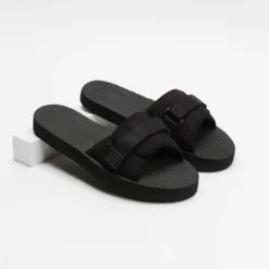 Promo ✔️ AERE Recycled Poly Slides Black 😉