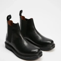 Cheap ⌛ AERE Smooth Leather Chelsea Boots Black 😍
