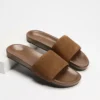 Budget 🌟 AERE Suede Slides Tan 🧨