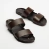 Best Sale 🧨 AERE Prahan Leather Slides Brown 🎁