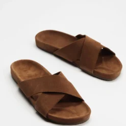 Best reviews of 👏 AERE Brunswick Suede Slides Tan ⭐