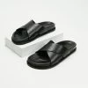 Discount 😉 AERE Crossover Leather Slides Black ⌛