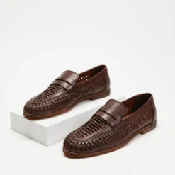 Buy 🎁 AERE Woven Loafers Brown ⌛