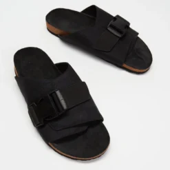 Best deal 🧨 AERE Recycled Click Slides Black ✔️