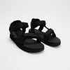 Outlet 🛒 AERE Recycled Poly Sandals Black 🤩