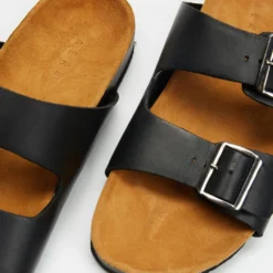 Brand new 👍 AERE Two Strap Buckle Leather Sandals Black 💯 -Mens Shoes Shop http3A2F2Fstatic.theiconic.com .au2Fp2Faere 7871 1841811 3