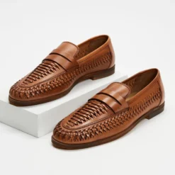 Budget ✨ AERE Woven Loafers Tan 🎁