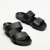 Cheap ⭐ AERE Prahan Leather Slides Black ✨