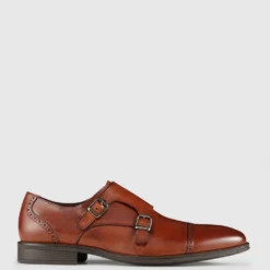 Coupon ❤️ AQ by Aquila Dwayne Monk Strap Shoes Tan ✨
