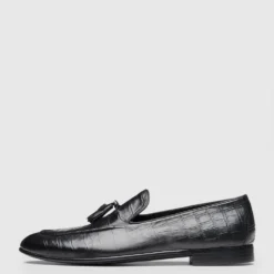 Hot Sale ❤️ Aquila Alberto Loafers Croc. Black ⭐ -Mens Shoes Shop http3A2F2Fstatic.theiconic.com .au2Fp2Faquila 2075 4775041 3