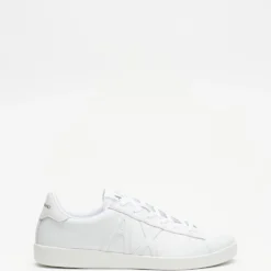 Outlet 🔥 Armani Exchange Logo Court Sneakers White ✨