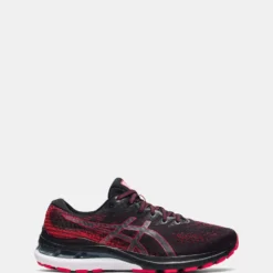 Best Sale 😉 ASICS GEL-Kayano 28 (2E Wide) - Men's Black/Electric Red ⭐