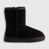 Flash Sale ⭐ AusWooli Ugg Boots Bronte Mid Calf Zip-Up Sheepskin Boot Black 🎉