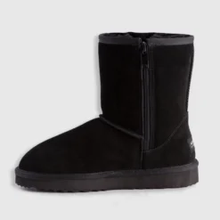 Flash Sale ⭐ AusWooli Ugg Boots Bronte Mid Calf Zip-Up Sheepskin Boot Black 🎉 -Mens Shoes Shop http3A2F2Fstatic.theiconic.com .au2Fp2Fauswooli ugg boots 0013 8046821 3