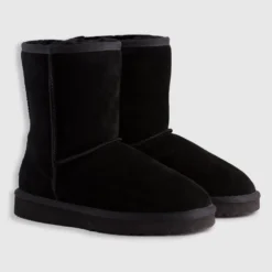 Flash Sale ⭐ AusWooli Ugg Boots Bronte Mid Calf Zip-Up Sheepskin Boot Black 🎉 -Mens Shoes Shop http3A2F2Fstatic.theiconic.com .au2Fp2Fauswooli ugg boots 0015 8046821 4