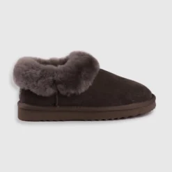 Outlet ✨ AusWooli Ugg Boots Coogee Sheepskin Wool Ankle Slippers Grey ⭐