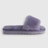 Cheapest ⌛ AusWooli Ugg Boots Rose Bay Sheepskin Wool Fluff Slides Lilac ✔️