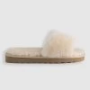Deals ❤️ AusWooli Ugg Boots Rose Bay Sheepskin Wool Fluff Slides Tan 🔥