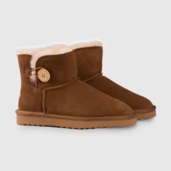 Hot Sale 🤩 AusWooli Ugg Boots Cabarita Short Sheepskin Wool Button Boots Tan 🌟 -Mens Shoes Shop http3A2F2Fstatic.theiconic.com .au2Fp2Fauswooli ugg boots 9871 3449231 5