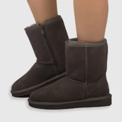 Best Sale 🔔 AusWooli Ugg Boots Bronte Mid Calf Zip-Up Sheepskin Boot Grey 🔔 -Mens Shoes Shop http3A2F2Fstatic.theiconic.com .au2Fp2Fauswooli ugg boots 9944 9549231 7