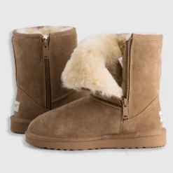 Budget ❤️ AusWooli Ugg Boots Bronte Mid Calf Zip-Up Sheepskin Boot Tan ✨ -Mens Shoes Shop http3A2F2Fstatic.theiconic.com .au2Fp2Fauswooli ugg boots 9957 6549231 6
