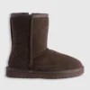 Discount 🤩 AusWooli Ugg Boots Bronte Mid Calf Zip-Up Sheepskin Boot Chocolate 🎉