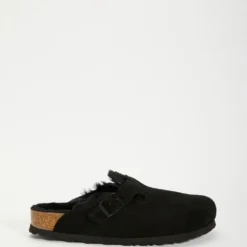 Best Sale ✨ Birkenstock Boston Shearling - Unisex Black Suede Leather ✨