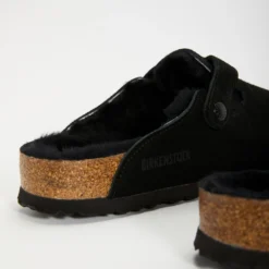 Best Sale ✨ Birkenstock Boston Shearling - Unisex Black Suede Leather ✨ -Mens Shoes Shop http3A2F2Fstatic.theiconic.com .au2Fp2Fbirkenstock 7614 9473021 4