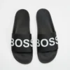 Discount 🛒 BOSS Bay Slides Black ✔️