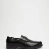 Coupon 🧨 Calvin Klein Leather Loafers - Men's Black ✨