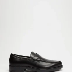 Coupon 🧨 Calvin Klein Leather Loafers - Men's Black ✨
