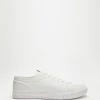 Discount ✨ Calvin Klein ✨ Jeans Essential Vulcanised Lac Up Sneakers - Men's Triple White ❤️