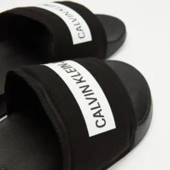 Flash Sale 👍 Calvin Klein Jeans Tape Institutional Slides - Men's Black 🎁 -Mens Shoes Shop http3A2F2Fstatic.theiconic.com .au2Fp2Fcalvin klein jns 6465 9283531 3