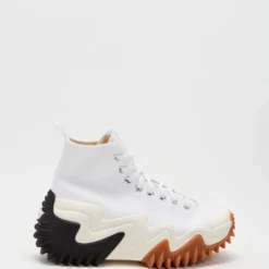 Coupon 🧨 Converse Run Star Motion Canvas Platform - Unisex White Black & Gum Honey 🛒