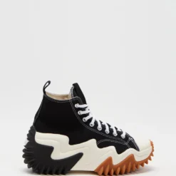 Flash Sale ✔️ Converse Run Star Motion Canvas Platform - Unisex Black White & Gum Honey ✨