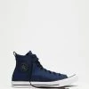 New 🎉 Converse Chuck Taylor All Star Leather Engineered Optimism Hi-Top - Unisex Midnight Navy, White & Black 🛒