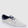 Flash Sale ✔️ DC ⭐ Shoes Mens Trase Suede Shoe GREY/WHITE 🛒