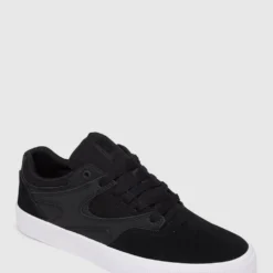 New 🔥 DC Shoes Men's Kalis Vulc 🛒 Shoes BLACK/BLACK/WHITE ❤️