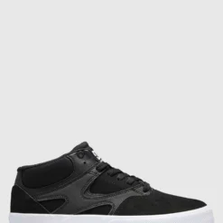 New ✔️ DC Shoes Mens Kalis Vulc Mid ⭐ Shoe BLACK/BLACK/WHITE ✨