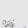 Deals ✔️ DC 🎉 Shoes Mens Basq Net Shoe WHITE/BLACK PRINT 🤩
