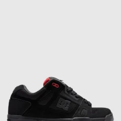Budget 🧨 DC Shoes Mens Stag Leather 🔥 Shoe BLACK/GREY/RED ⭐