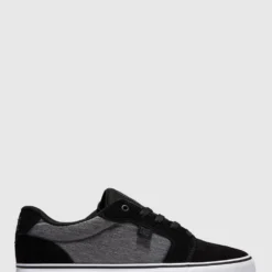 Best Sale ✔️ DC Shoes Youth Anvil Leather 🎁 Shoe DK GREY/BLACK/WHITE ⭐